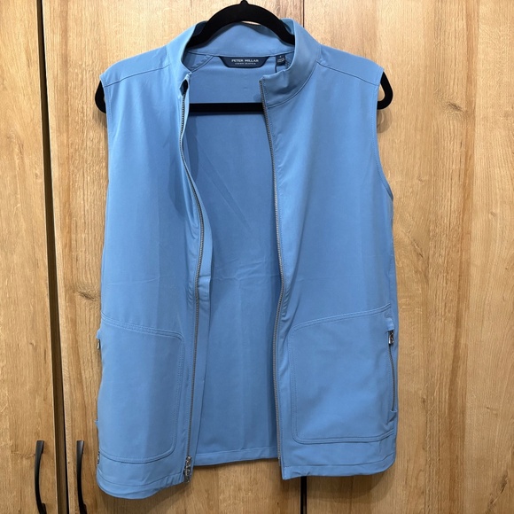 NWT Peter Millar Men's Brook Blue Contour Vest Wind & Water Resist Small - Picture 7 of 15